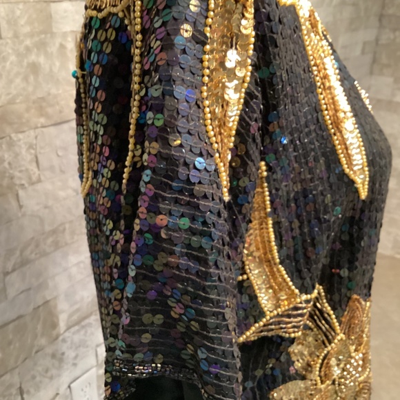 Vintage Elegance by Anujan Sequined and Beaded Top - Picture 7 of 15